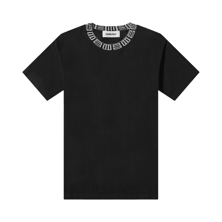 Ambush Monogram Rib Collar T-Shirt "Black"