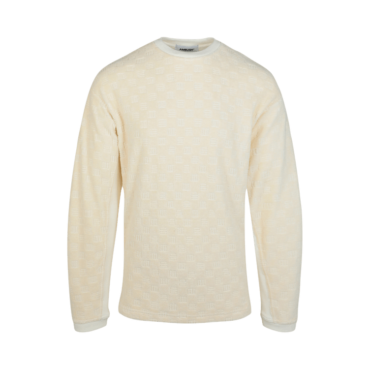Ambush Monogram Crewneck Sweatshirt "White"