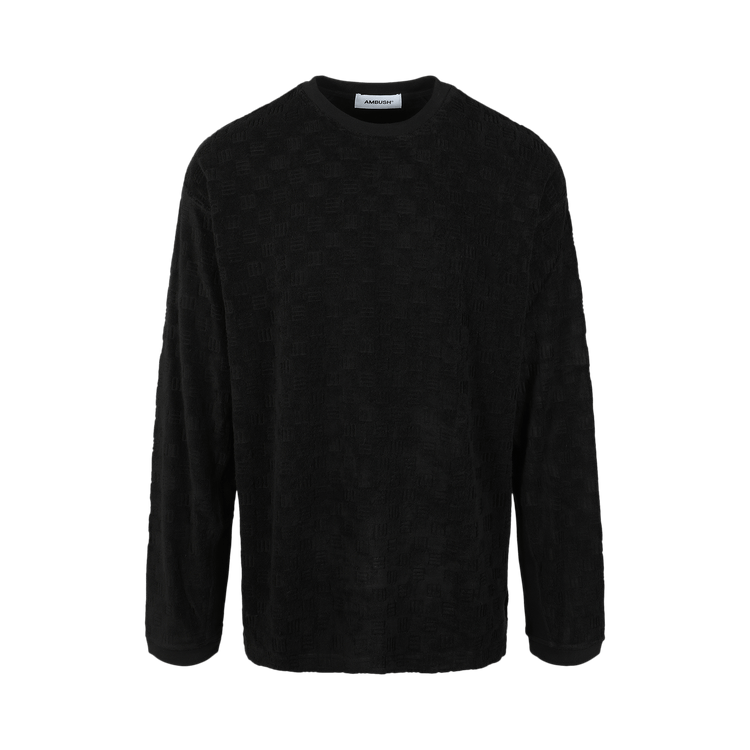 Ambush Monogram Crewneck Sweatshirt "Black"