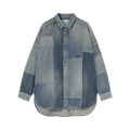 Ambush Patchwork Denim Shirt Jacket "Blue"