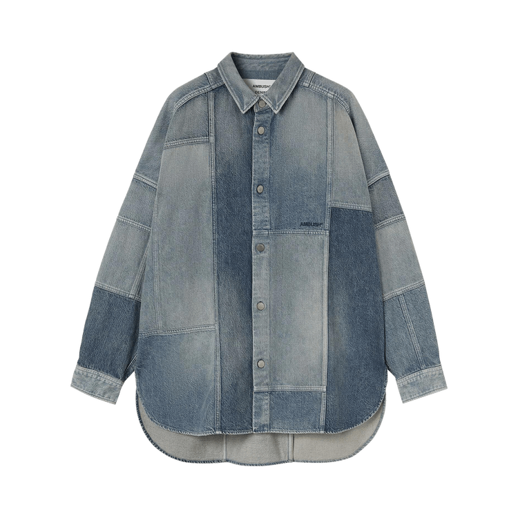 Ambush Patchwork Denim Shirt Jacket "Blue"