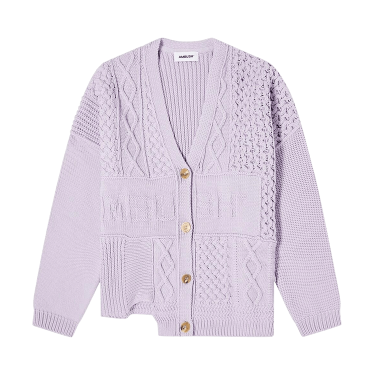 Ambush Patchwork Knit Cardigan "Lavender"