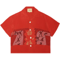 Glass Cypress Inferno Silk Shirt "Lava"