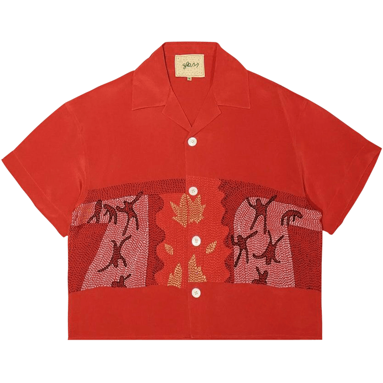 Glass Cypress Inferno Silk Shirt "Lava"