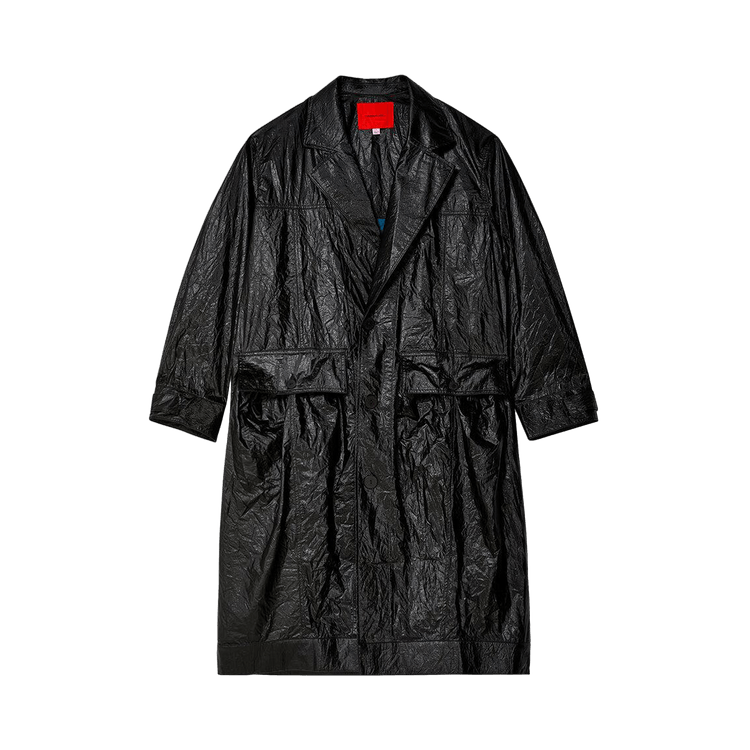 Eckhaus Latta Nylon Trench Coat "Obsidian"