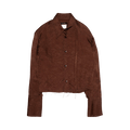 Song for the Mute Cropped Long-Sleeve Shirt "Brown"