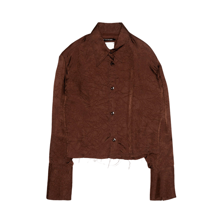 Song for the Mute Cropped Long-Sleeve Shirt "Brown"
