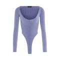 Mugler Bodysuit "Silver/Blue"