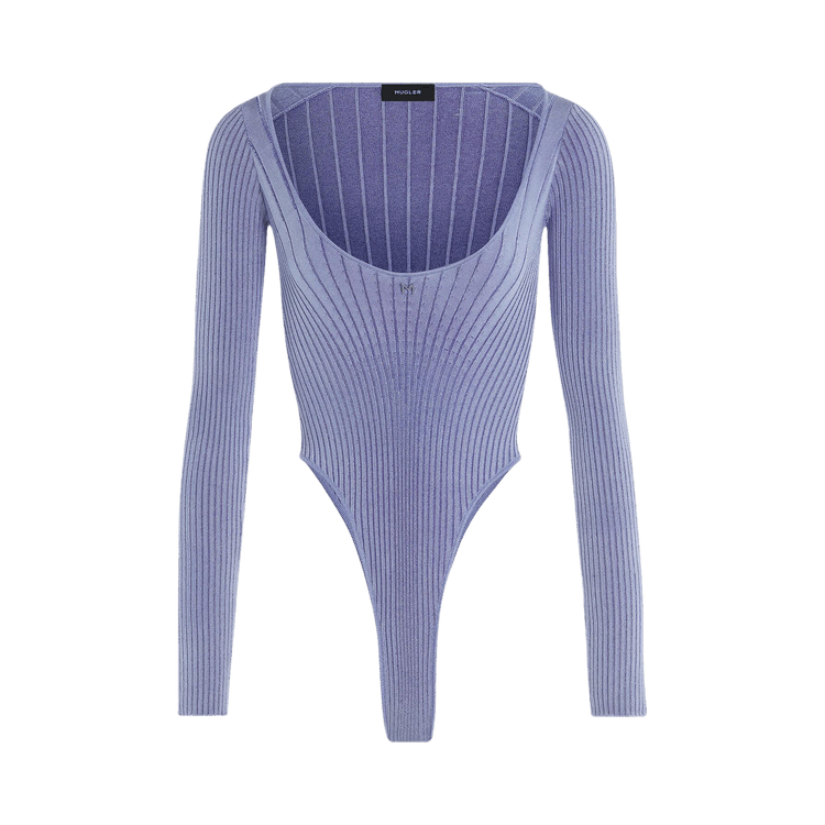 Mugler Bodysuit "Silver/Blue"