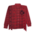 Needles Rebuild 7 Cuts Wide Flannel Shirt "Red"
