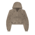 Ottolinger Multiline Zip Hoodie "Light Brown"