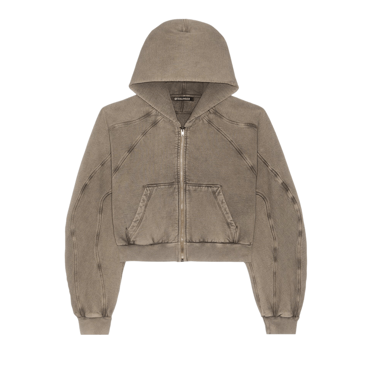 Ottolinger Multiline Zip Hoodie "Light Brown"