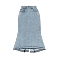 3.PARADIS Long Skirt "Washed Blue"