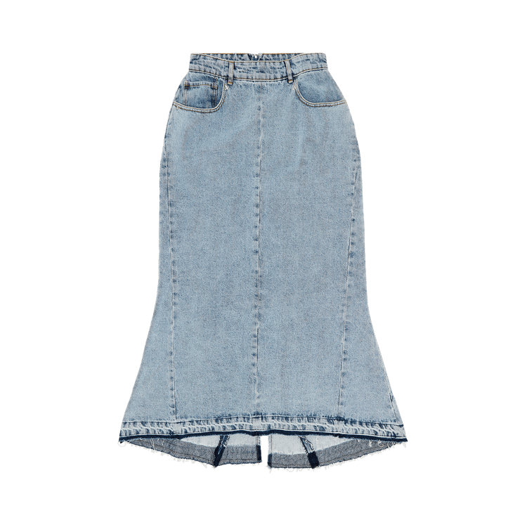 3.PARADIS Long Skirt "Washed Blue"