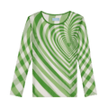 3.PARADIS Mesh Long-Sleeve Top "Green"