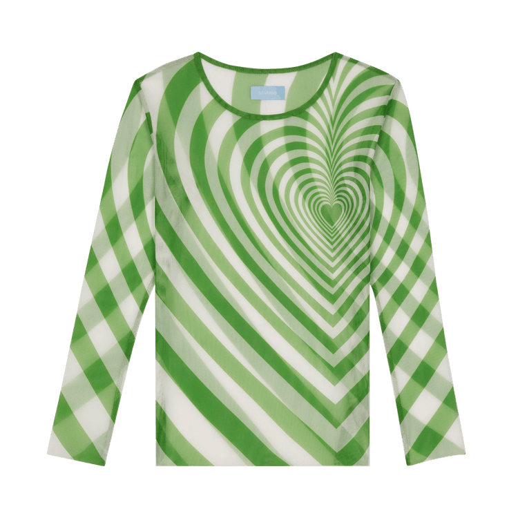 3.PARADIS Mesh Long-Sleeve Top "Green"