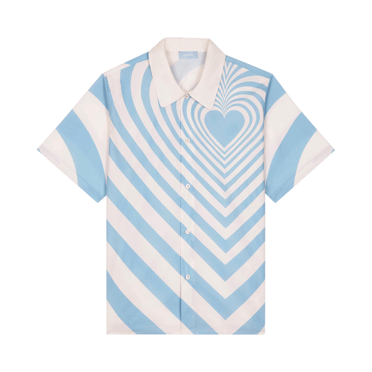 3.PARADIS Heart Short-Sleeve Shirt "Sky Blue"
