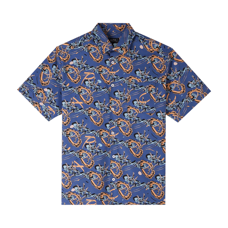 A.P.C. Ross Short-Sleeve Shirt "Blue"