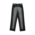 Feng Chen Wang Raw Edge Patchwork Trousers "Black/Grey"