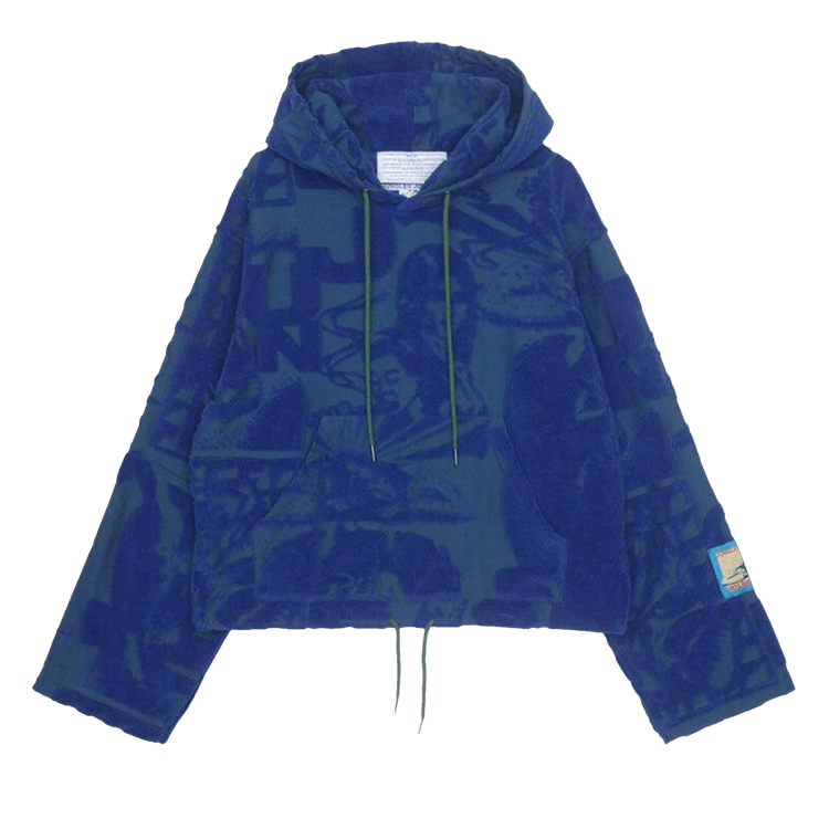 Jungles Terry Towelling Hoodie "Blue/Green"