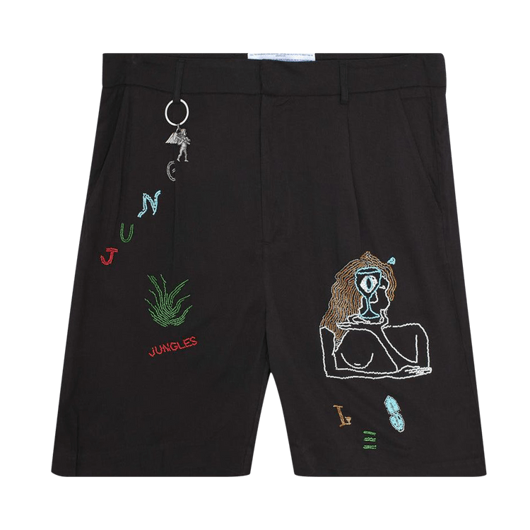 Jungles Slow Down Beaded Short "Black"