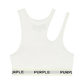 PURPLE BRAND Rib Cut Out Bralette "White"