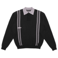 Students Sutton Long-Sleeve Sweater Polo Shirt "Black"