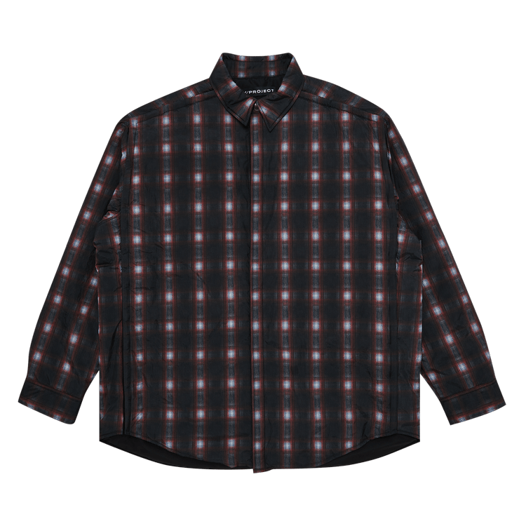 Y/Project Velcro Padded Overshirt "Red/Grey Check"