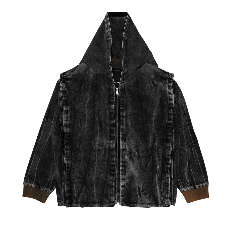 Y/Project Velcro Denim Jacket "Black Vertical Whiskers"
