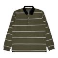 Y/Project Double Collar Snap Off Rugby Polo "Khaki/Red/Black"