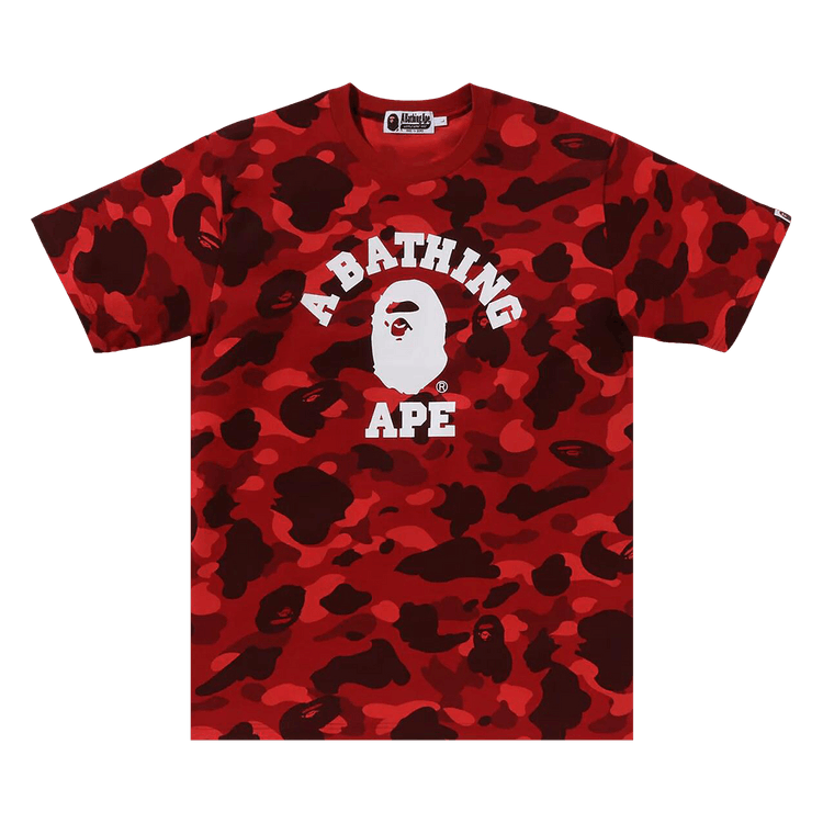 BAPE Color Camo College Tee "Red"