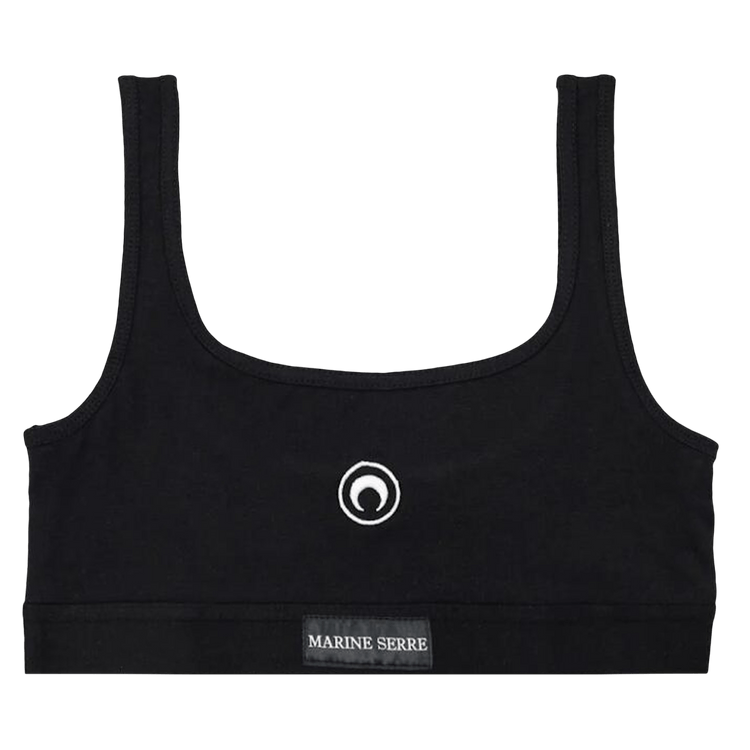 Marine Serre Jersey Plain Bra "Black"