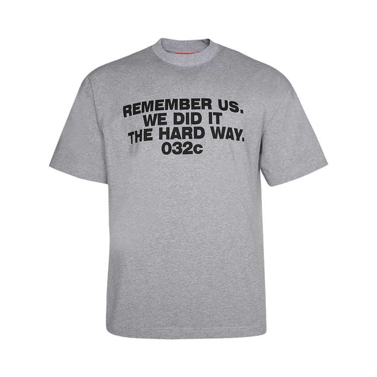 032C Consensus American Cut T-Shirt "Grey Melange"