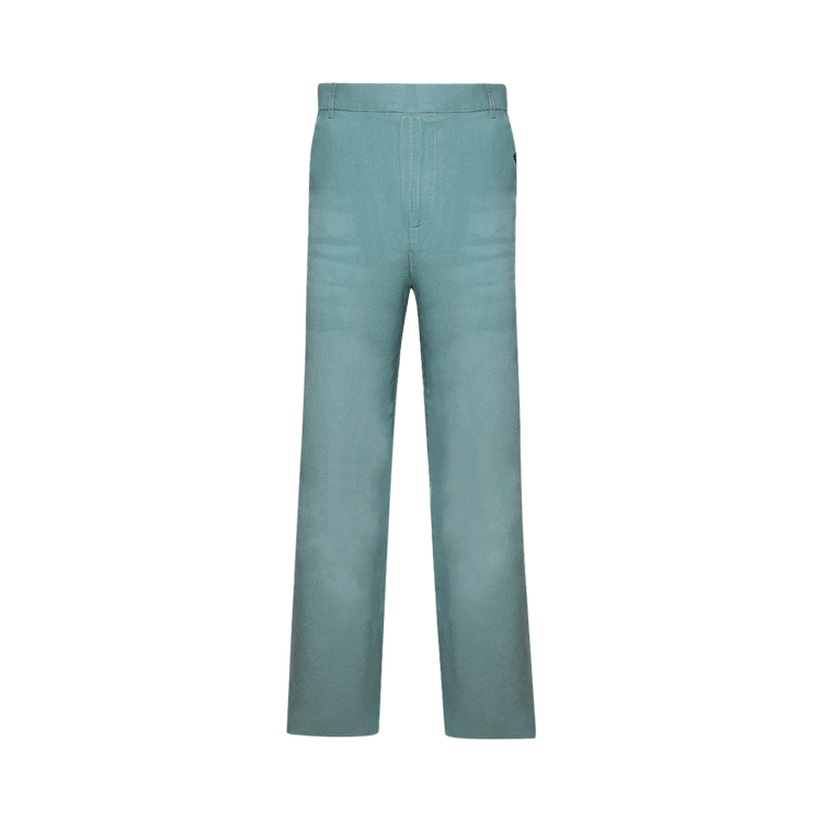 Martine Rose Tailored Extended Wide Leg Trouser "Teal/Sunbleach"