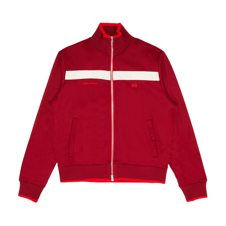 Wales Bonner Essence Track Top "Burgundy Red"