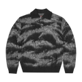 Corteiz Mohair Fuzzy Collar Sweater "Black Camo"