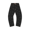 Corteiz Alcatraz Pattern Denim Jeans "Black"