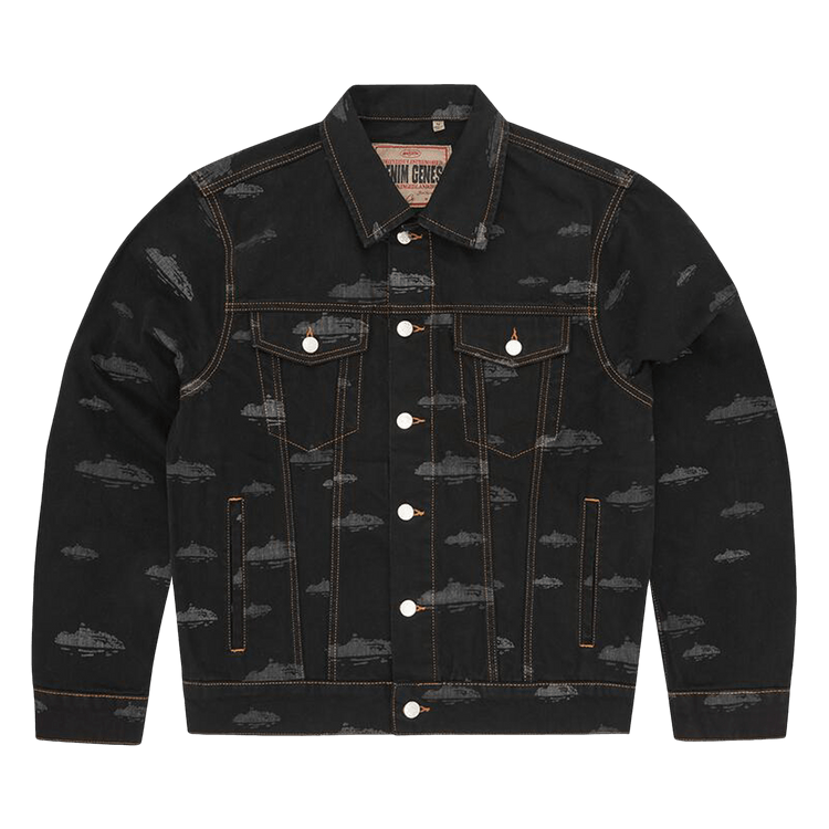 Corteiz Alcatraz Pattern Denim Jacket "Black"