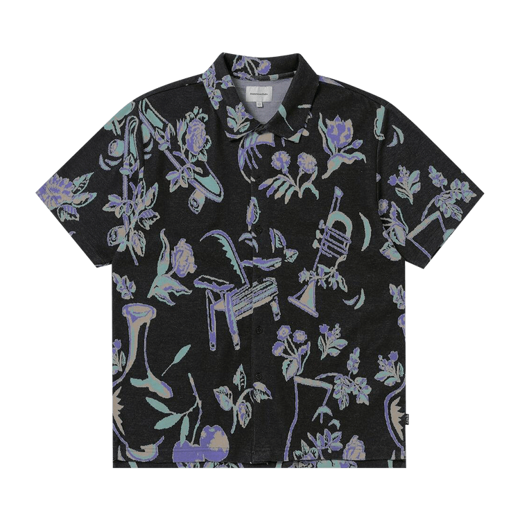 thisisneverthat Object Jacquard Button Up Top "Black"