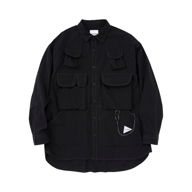 And Wander Multi Pocket Shirt "Black"