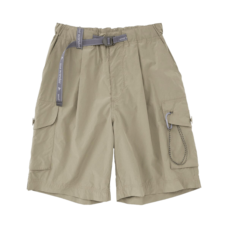 And Wander Oversized Cargo Short Pants "Light Beige"