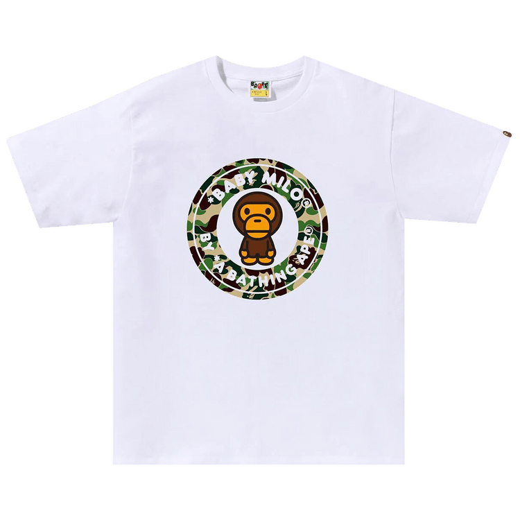 BAPE ABC Camo Milo Busy Works Tee "White/Green"