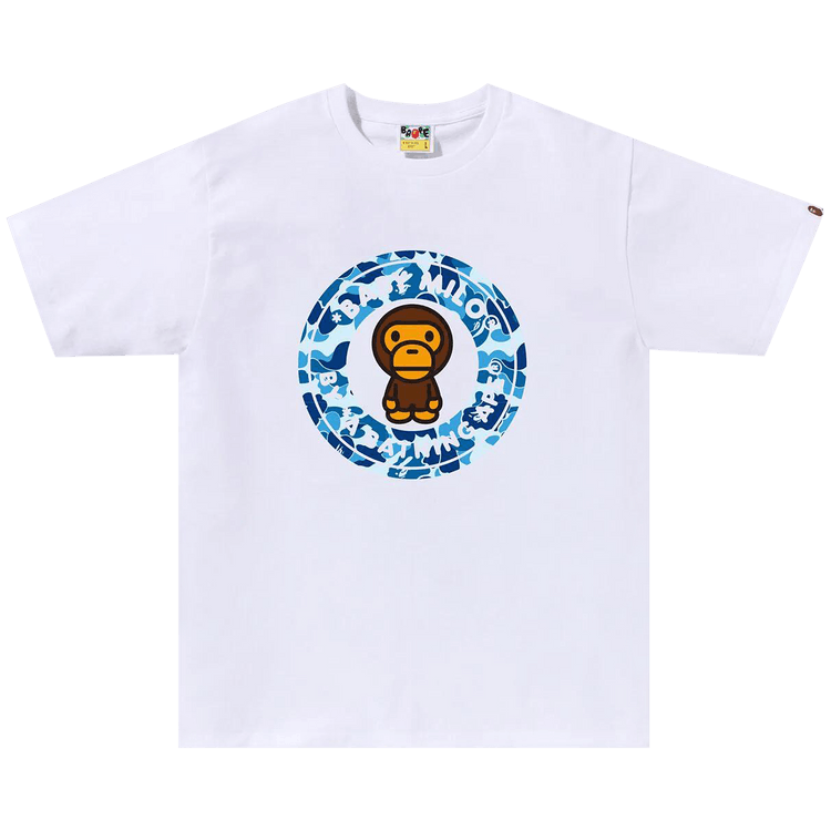 BAPE ABC Camo Milo Busy Works Tee "White/Blue"