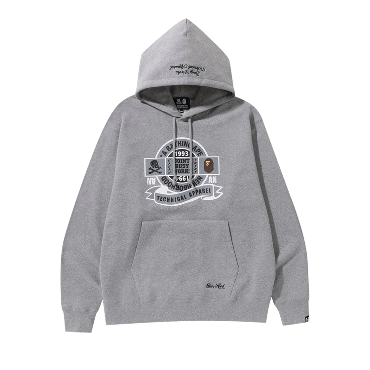 BAPE x Neighborhood Relaxed Fit Pullover Hoodie "Grey"