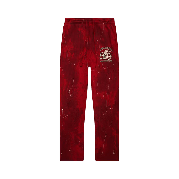 Hellstar Sports Tie-Dye Sweatpants "Red"