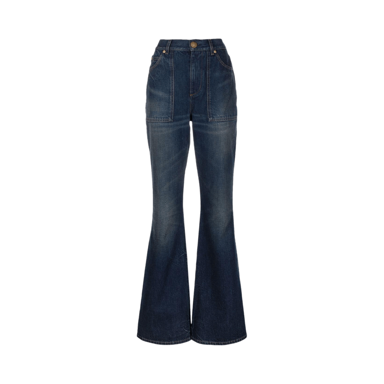 Balmain Vintage Flared Denim Jeans "Blue"