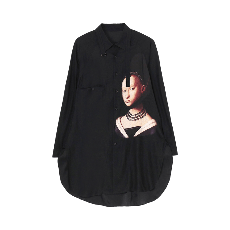 Yohji Yamamoto Young Girl Printed Shirt "Black"