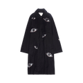 Song for the Mute Falling Eyes Mac Coat "Black"