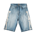 Kapital Bone Denim Shorts "Indigo Processing"