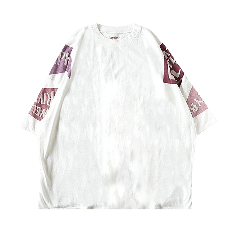 Kapital Pennant Kochi & Zephyros Huge Jersey T-Shirt "Pink/Purple"